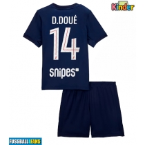 Paris Saint-Germain Desire Doue #14 Heimtrikotsatz Kinder 2025-26 Kurzarm (+ Kurze Hosen)